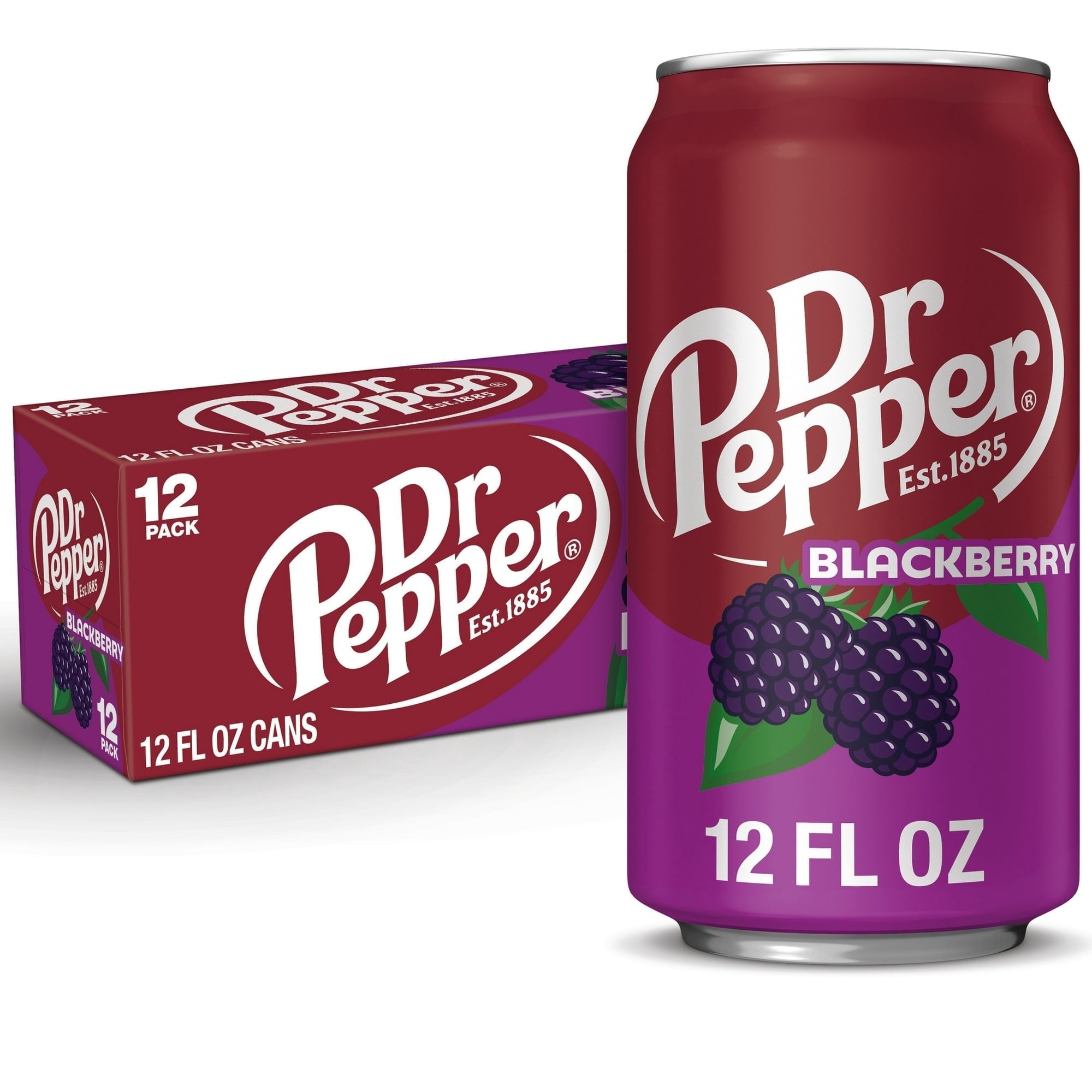 Dr Pepper Blackberry Soda, 12 fl oz Cans, 12-Pack